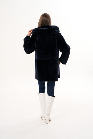 The Portofino Black Reversible Shearling Women Jacket