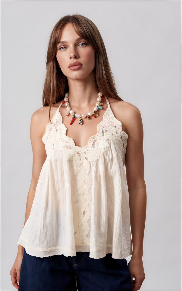 Melobosis Cream Top - Glamourous Grace