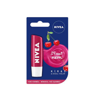 Nivea Cherry Lip Care Cream 4.8g - Moisturizing & Nourishing Lip Balm - Glamourous Grace