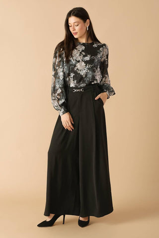 SWEET HARMONY BLACK WOVEN PANTS - Glamourous Grace