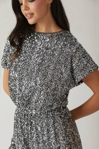 TIME FLIES SEQUIN ROMPER - Glamourous Grace