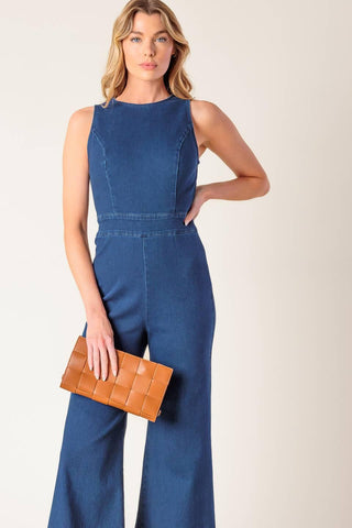 BOOK NOOK MEDIUM INDIGO DENIM JUMPSUIT - Glamourous Grace