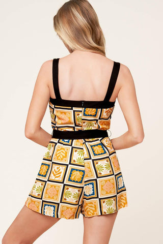 PERFECT TIMING WOVEN ROMPER - Glamourous Grace