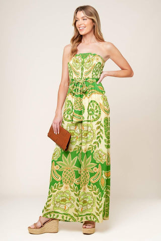 CAMERON MEADOW GREEN WOVEN JUMPSUIT - Glamourous Grace