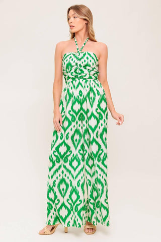 ANGELIC TOUCH GREEN WOVEN JUMPSUIT