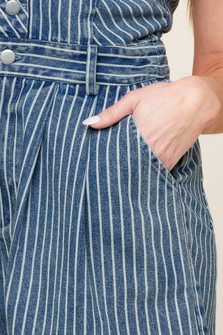 KEEP IT STYLISH DENIM ROMPER - Glamourous Grace