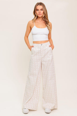 CITRUS FLOW IVORY WOVEN PANTS - Glamourous Grace