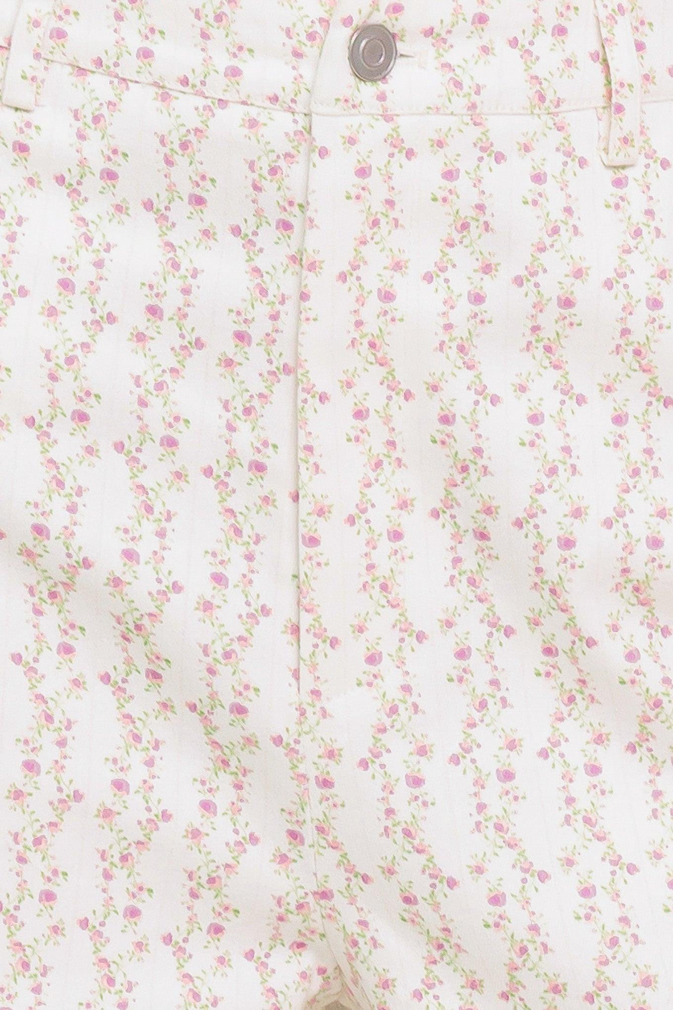 CITRUS FLOW IVORY WOVEN PANTS - Glamourous Grace