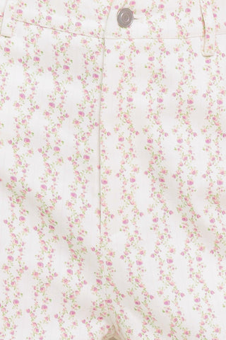 CITRUS FLOW IVORY WOVEN PANTS - Glamourous Grace