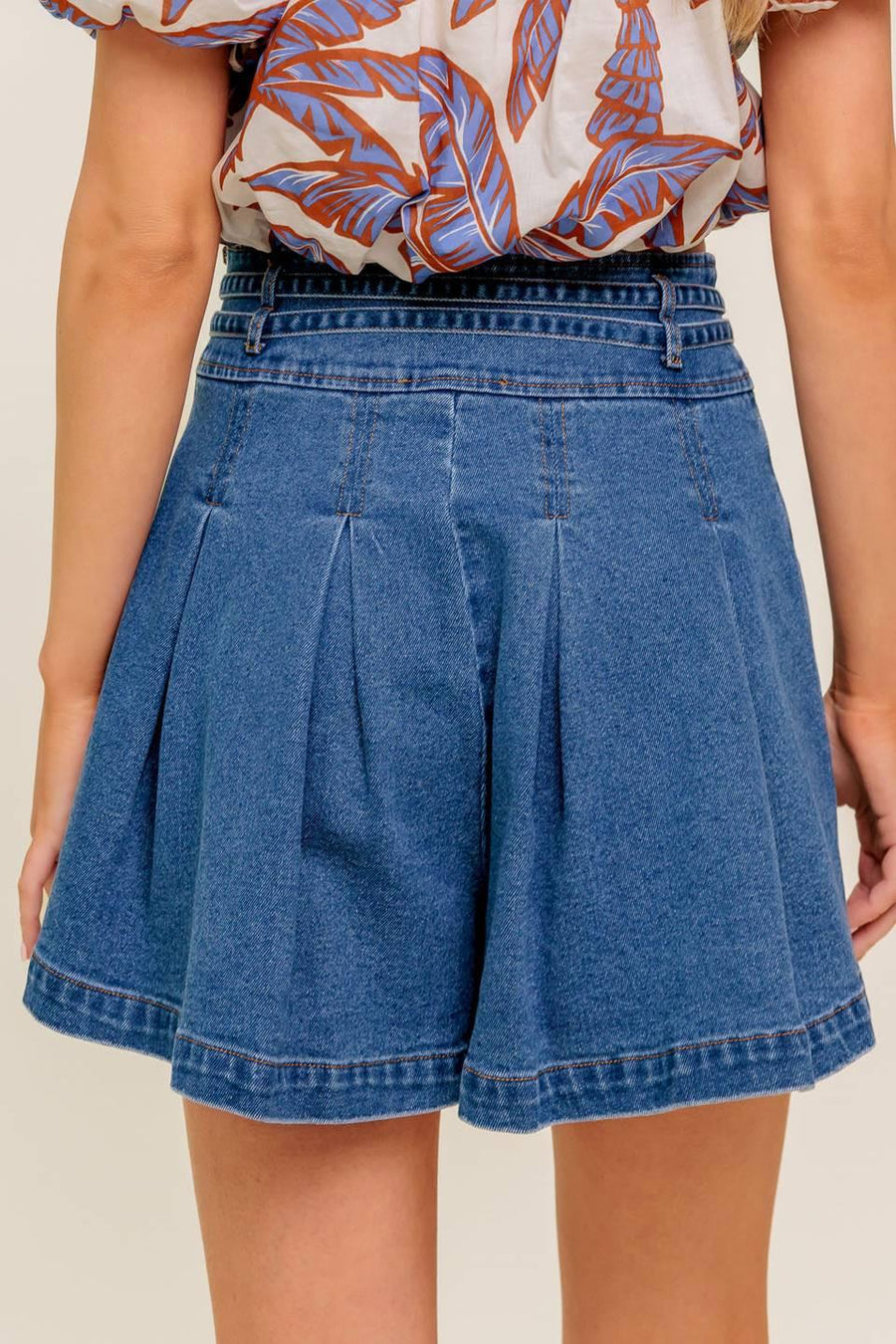 DREAMMIST MEDIUM INDIGO DENIM SKORT - Glamourous Grace