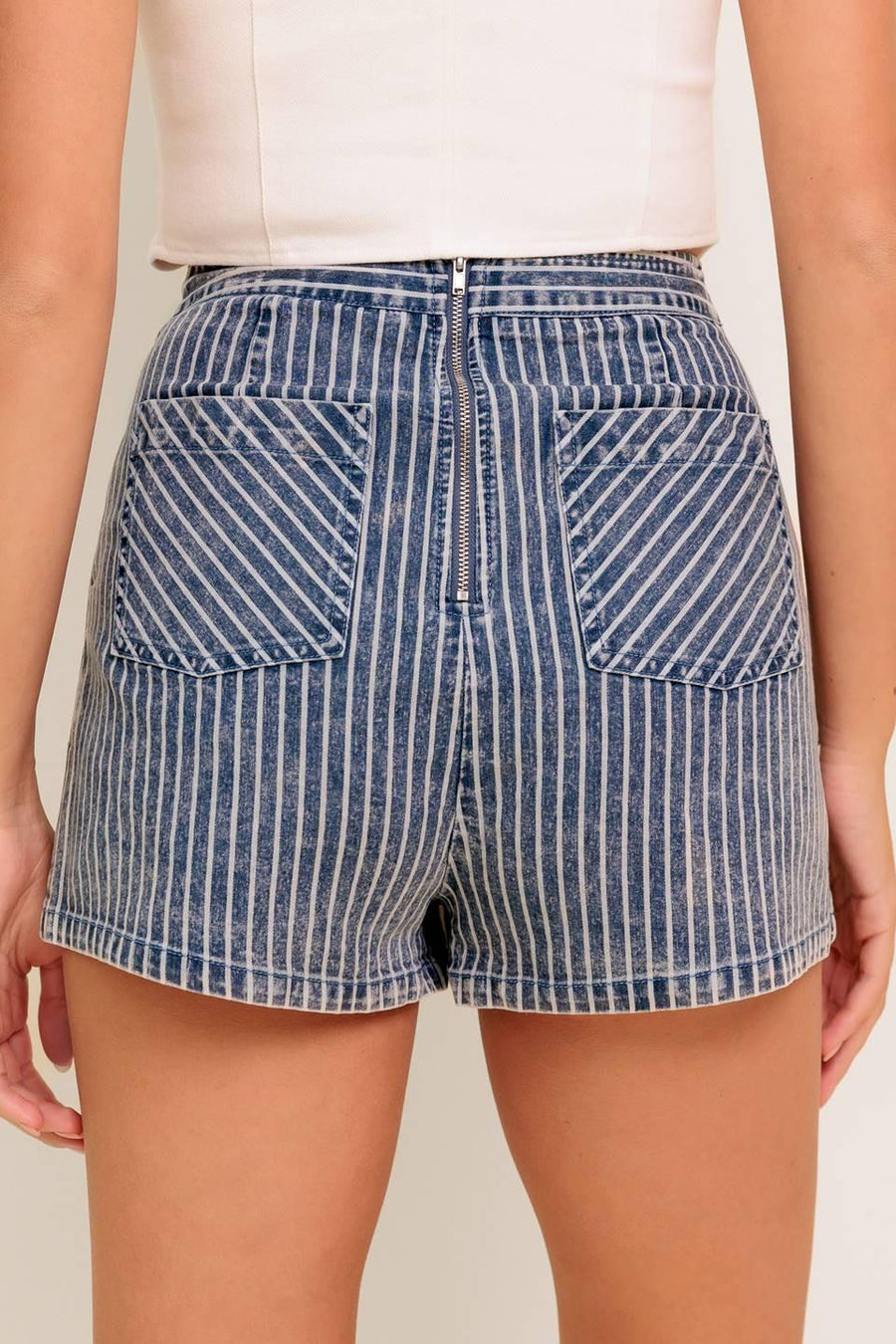 OCEAN BLISS DENIM SKORT - Glamourous Grace