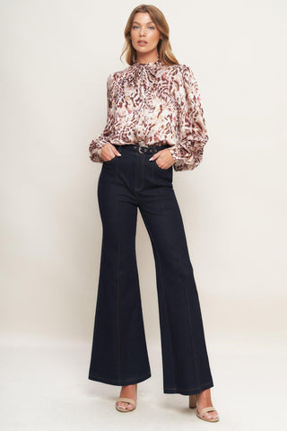 ICONIC FLARE DENIM PANTS - Glamourous Grace