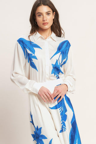 ASYMMETRICAL BOTANICAL WOVEN PANTS - Glamourous Grace