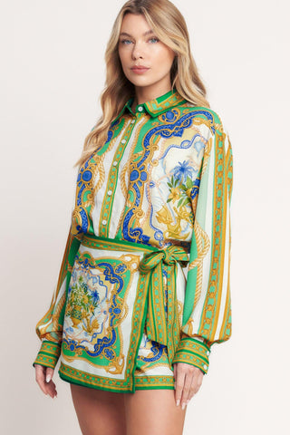 VINTAGE HEIRESS WOVEN SKORT - Glamourous Grace