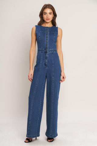 CITY STROLL DENIM JUMPSUIT - Glamourous Grace