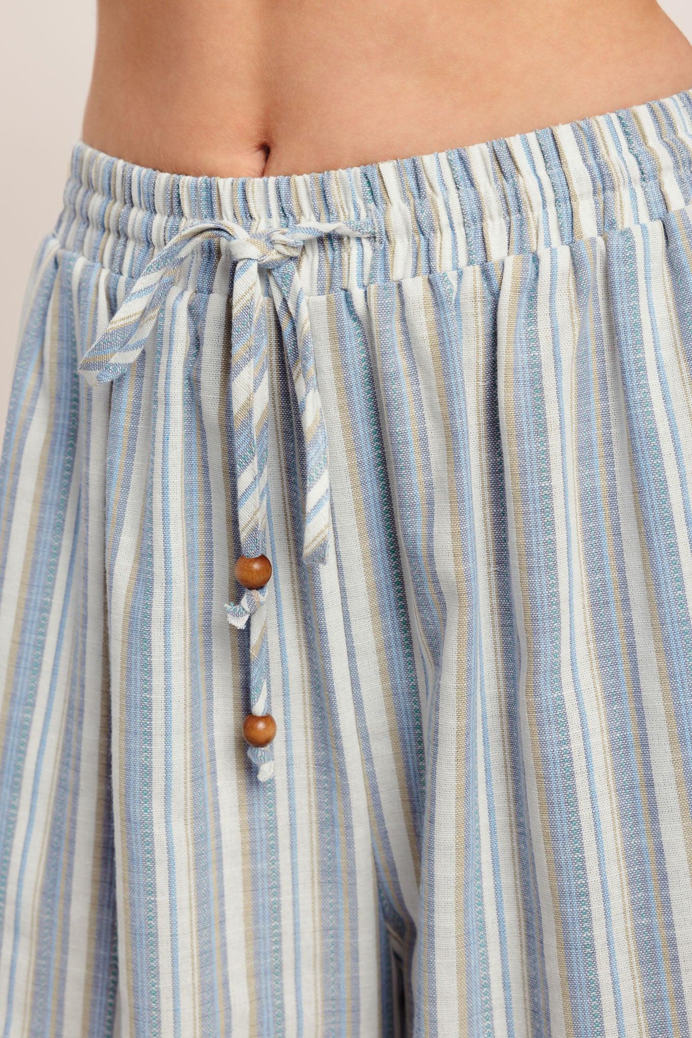 COASTAL DAY STRIP WOVEN PANTS - Glamourous Grace