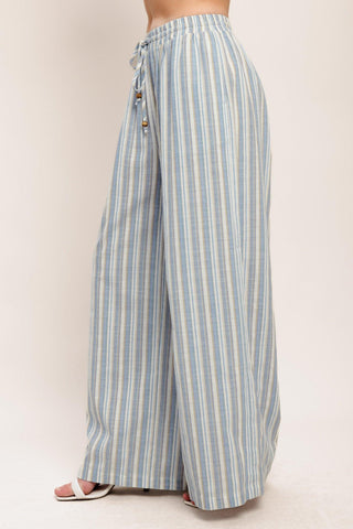 COASTAL DAY STRIP WOVEN PANTS - Glamourous Grace