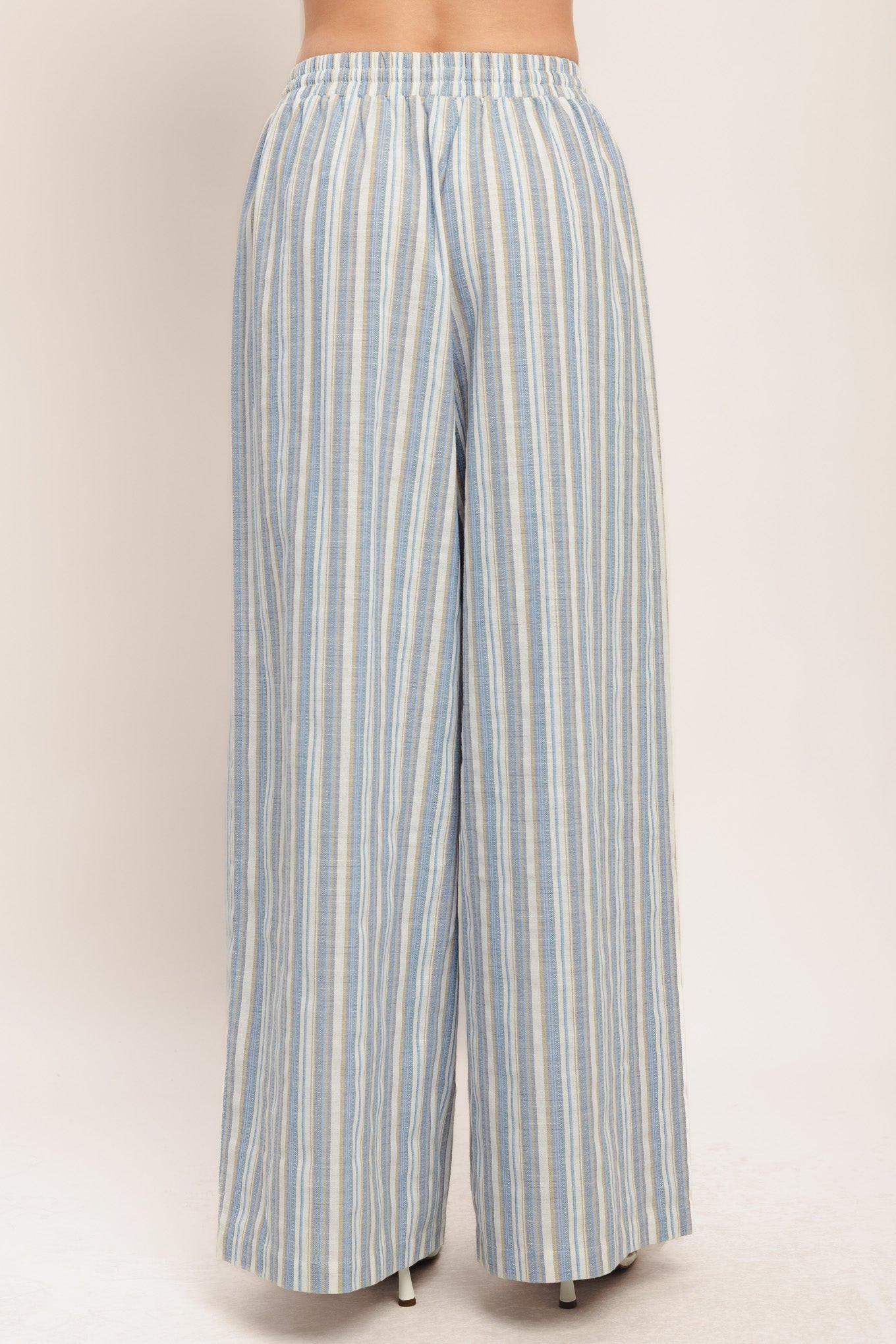 COASTAL DAY STRIP WOVEN PANTS - Glamourous Grace