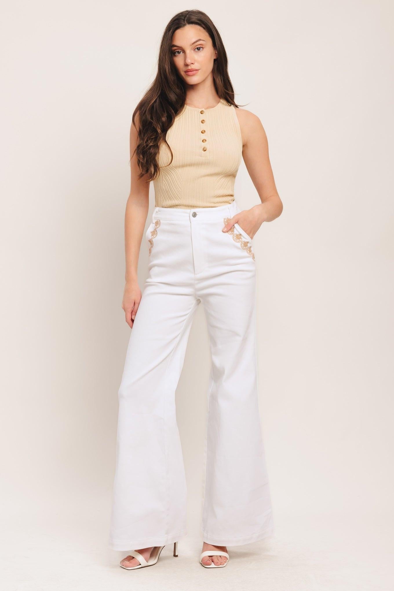 OPEN ROAD WHITE WOVEN PANTS - Glamourous Grace