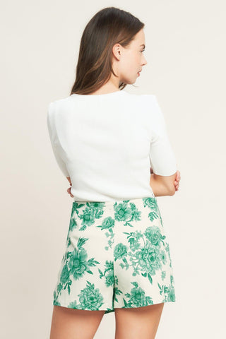 BOTANICAL POP WOVEN SKORT - Glamourous Grace