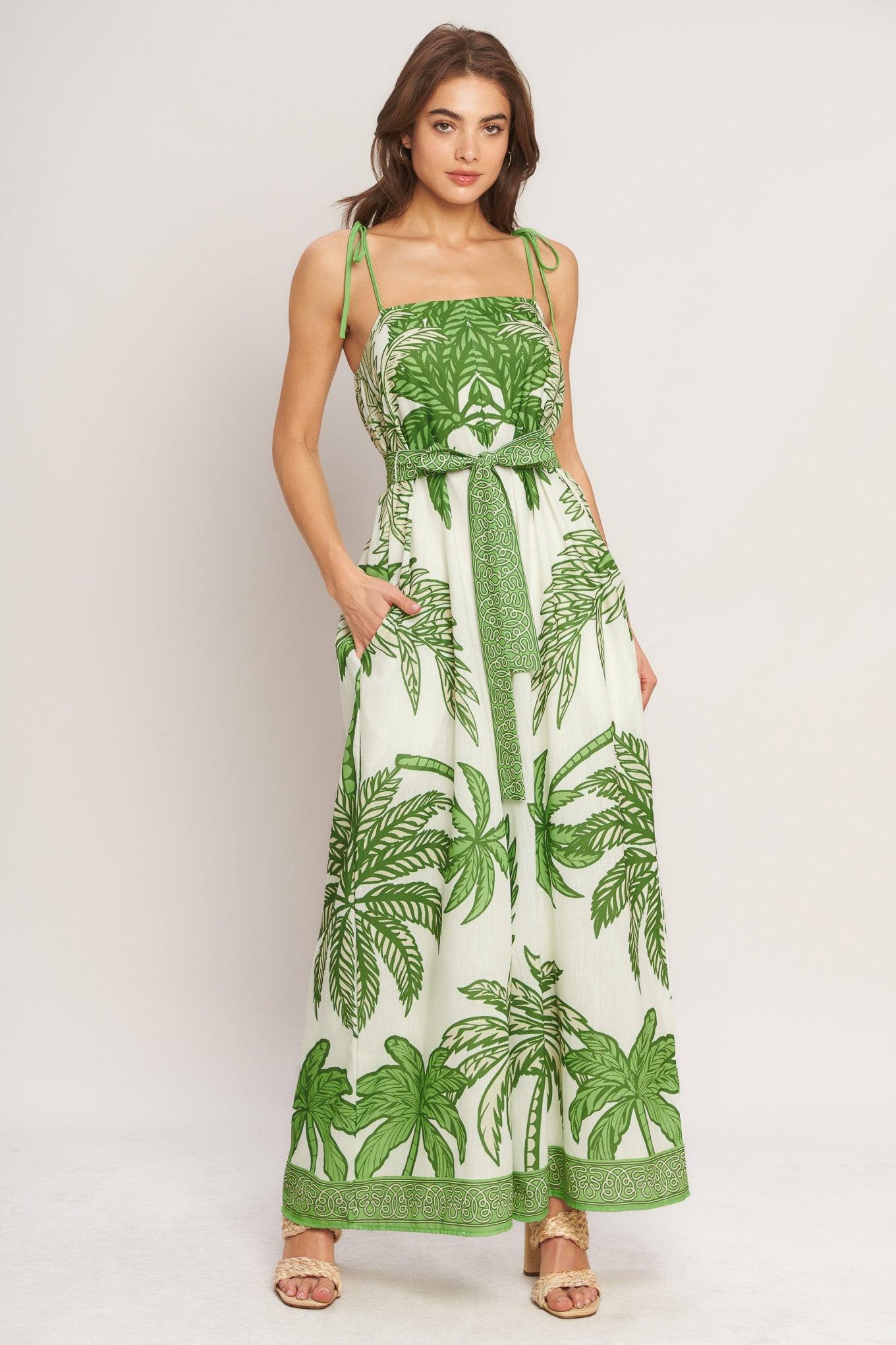 PALM LUXE WOVEN JUMPSUIT - Glamourous Grace