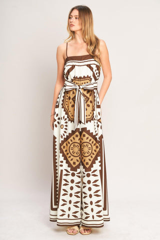 EARTHY ELEGANCE BOHO WOVEN JUMPSUIT - Glamourous Grace