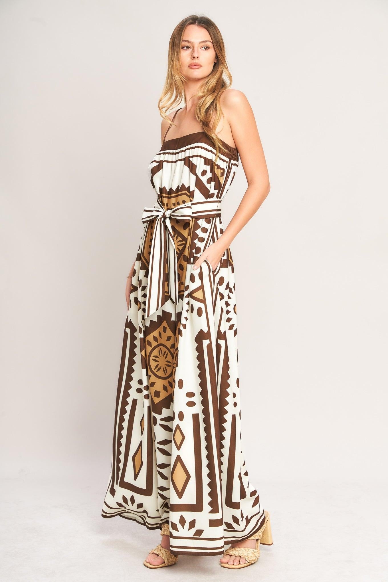 EARTHY ELEGANCE BOHO WOVEN JUMPSUIT - Glamourous Grace