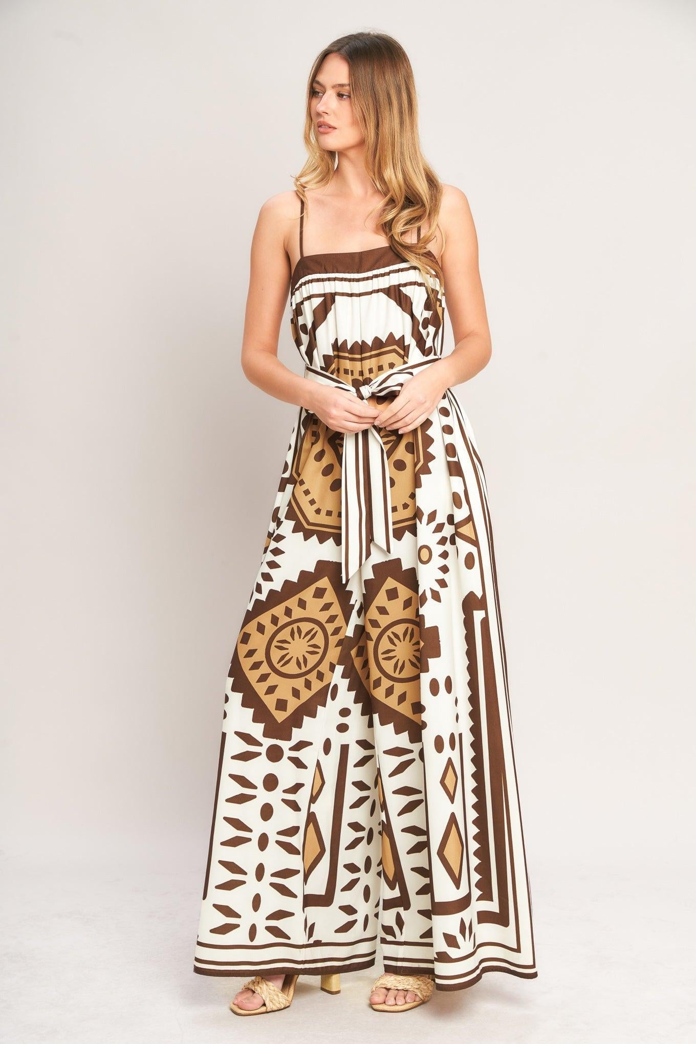 EARTHY ELEGANCE BOHO WOVEN JUMPSUIT - Glamourous Grace