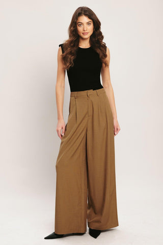 UMBER FLOW WOVEN WIDE LEG PANTS - Glamourous Grace