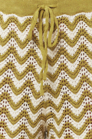 SUNSET STITCH CROCHET KNIT SHORTS