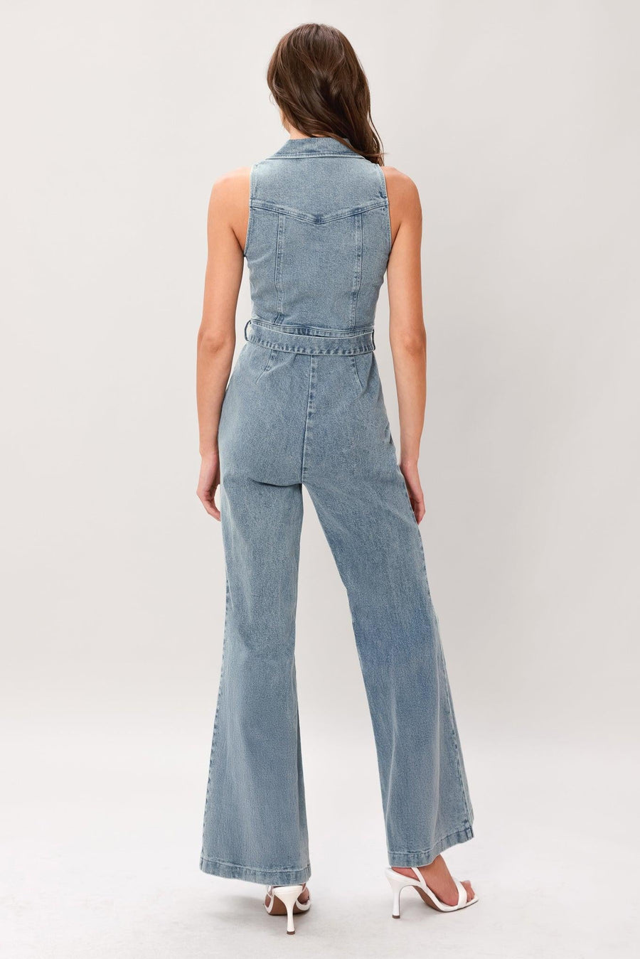FLARE ICON DENIM JUMPSUIT - Glamourous Grace