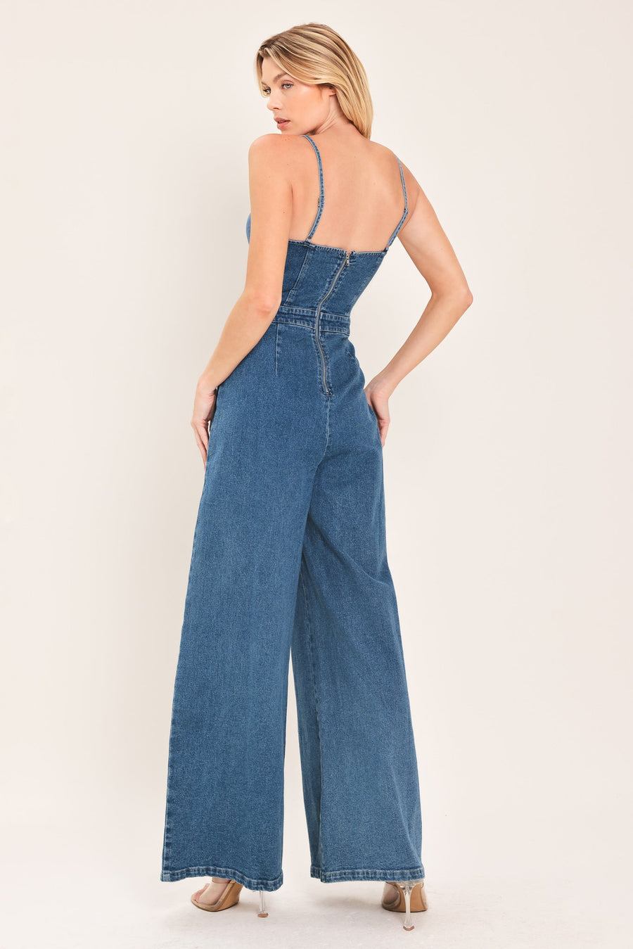 JUST A FEELING DENIM JUMPSUIT - Glamourous Grace
