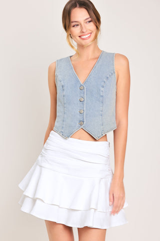 CLOUD FRILL WOVEN SKORT - Glamourous Grace