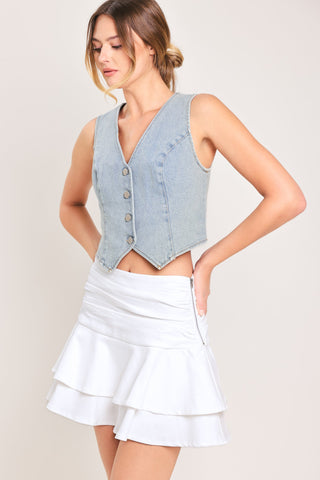 CLOUD FRILL WOVEN SKORT - Glamourous Grace