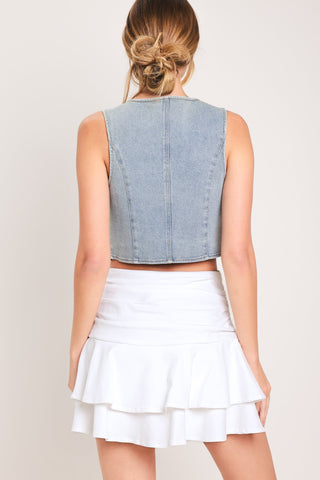 CLOUD FRILL WOVEN SKORT - Glamourous Grace