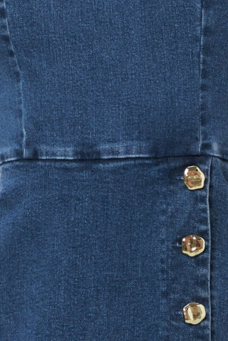 MIDNIGHT DENIM SKORT ROMPER - Glamourous Grace