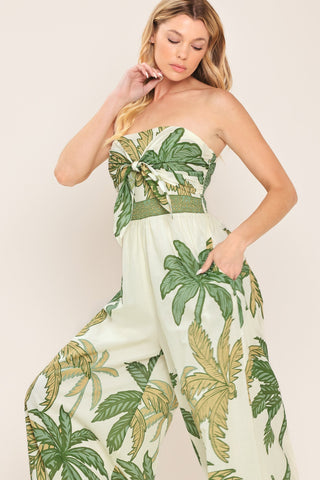 PALM SOCIETY WOVEN JUMPSUIT - Glamourous Grace