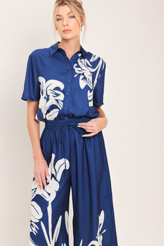 COASTAL BLOOM WOVEN WIDE PANTS - Glamourous Grace