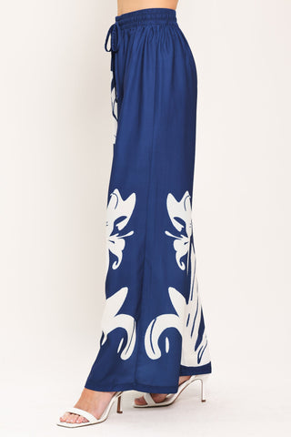 COASTAL BLOOM WOVEN WIDE PANTS - Glamourous Grace