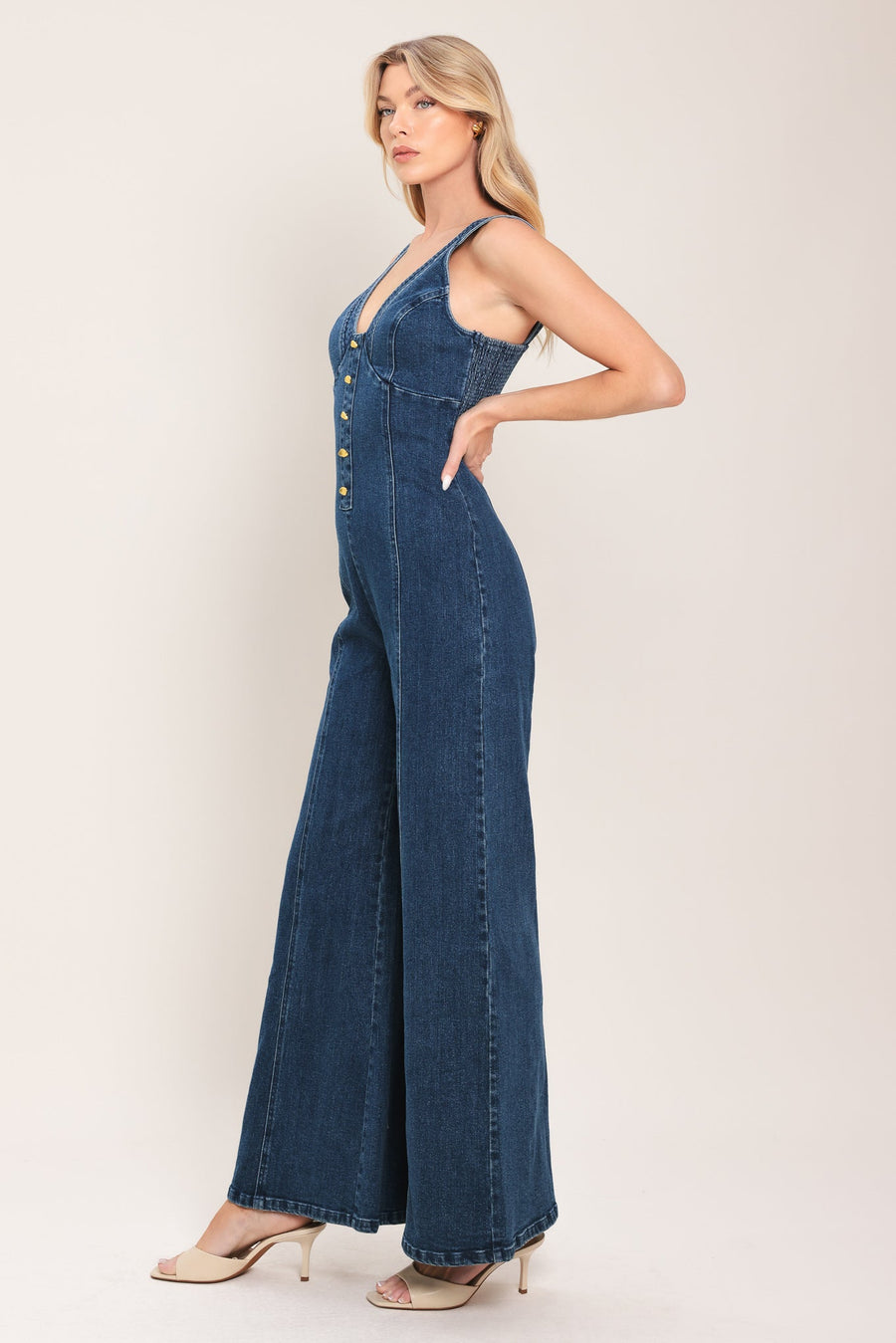 URBAN INDIGO DENIM JUMPSUIT - Glamourous Grace