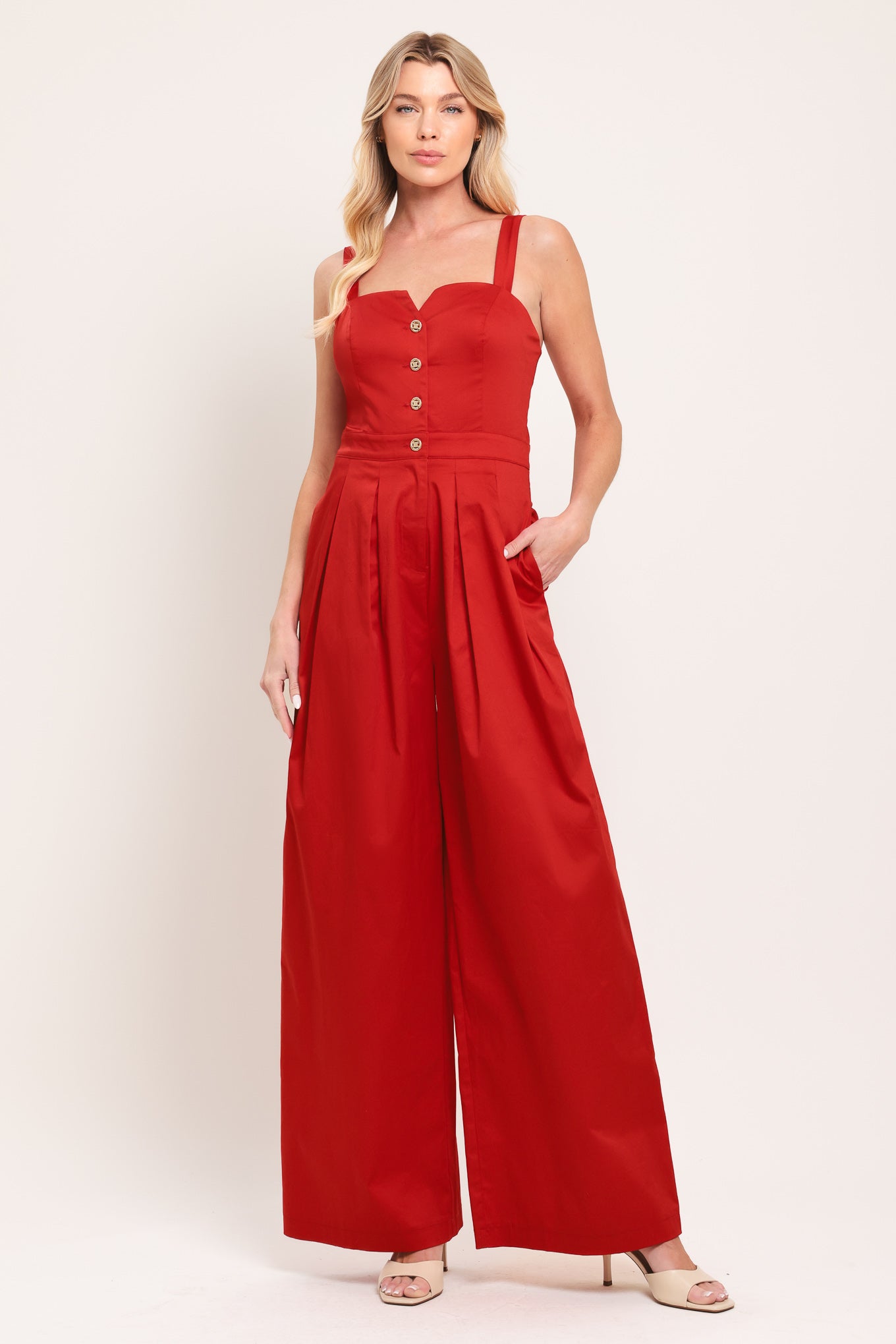BLACK TIE ROMANCE WOVEN JUMPSUIT - Glamourous Grace