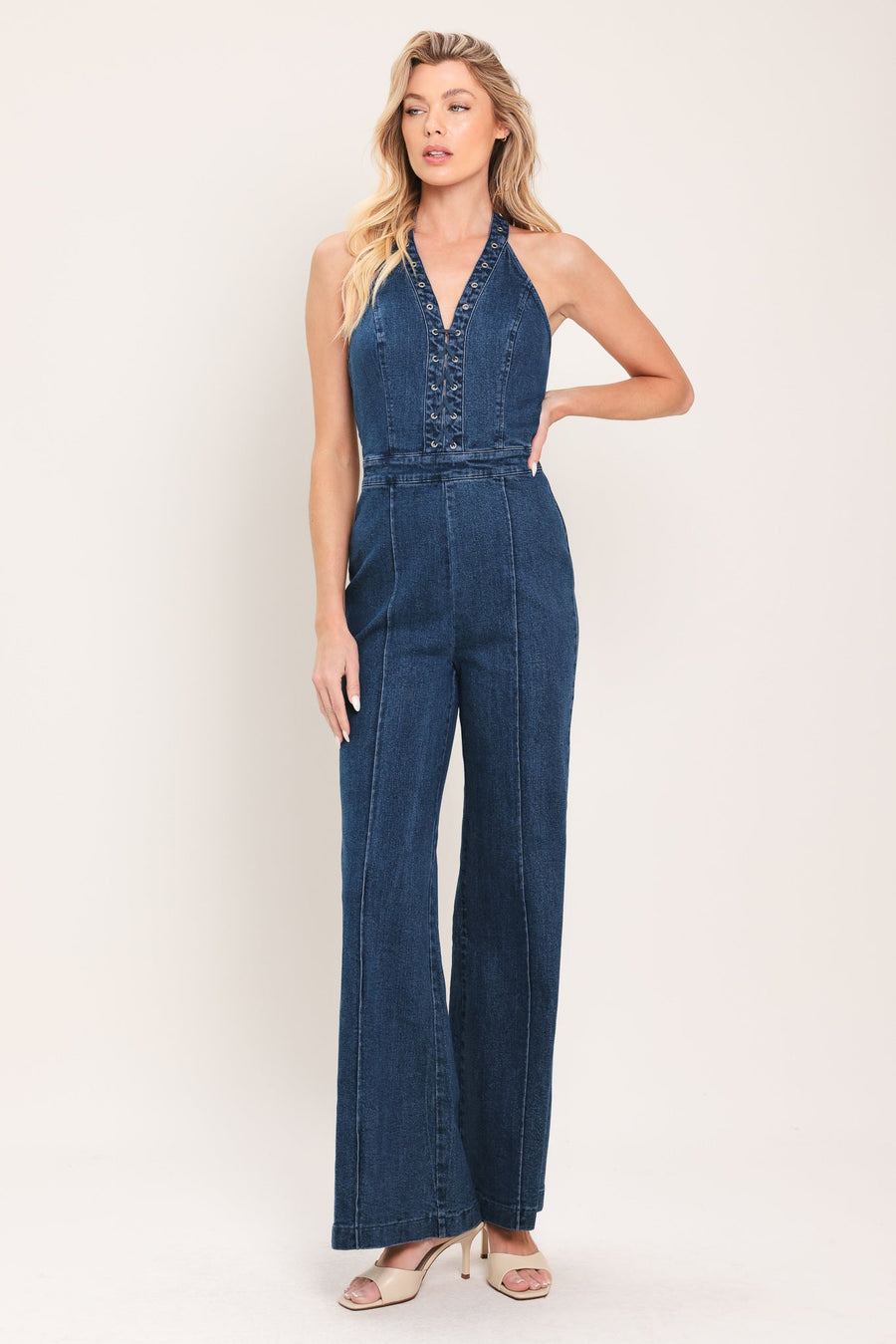 BLUE REVERIE DENIM JUMPSUIT - Glamourous Grace