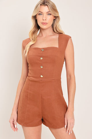 TERRACOTTA CHIC WOVEN ROMPER - Glamourous Grace