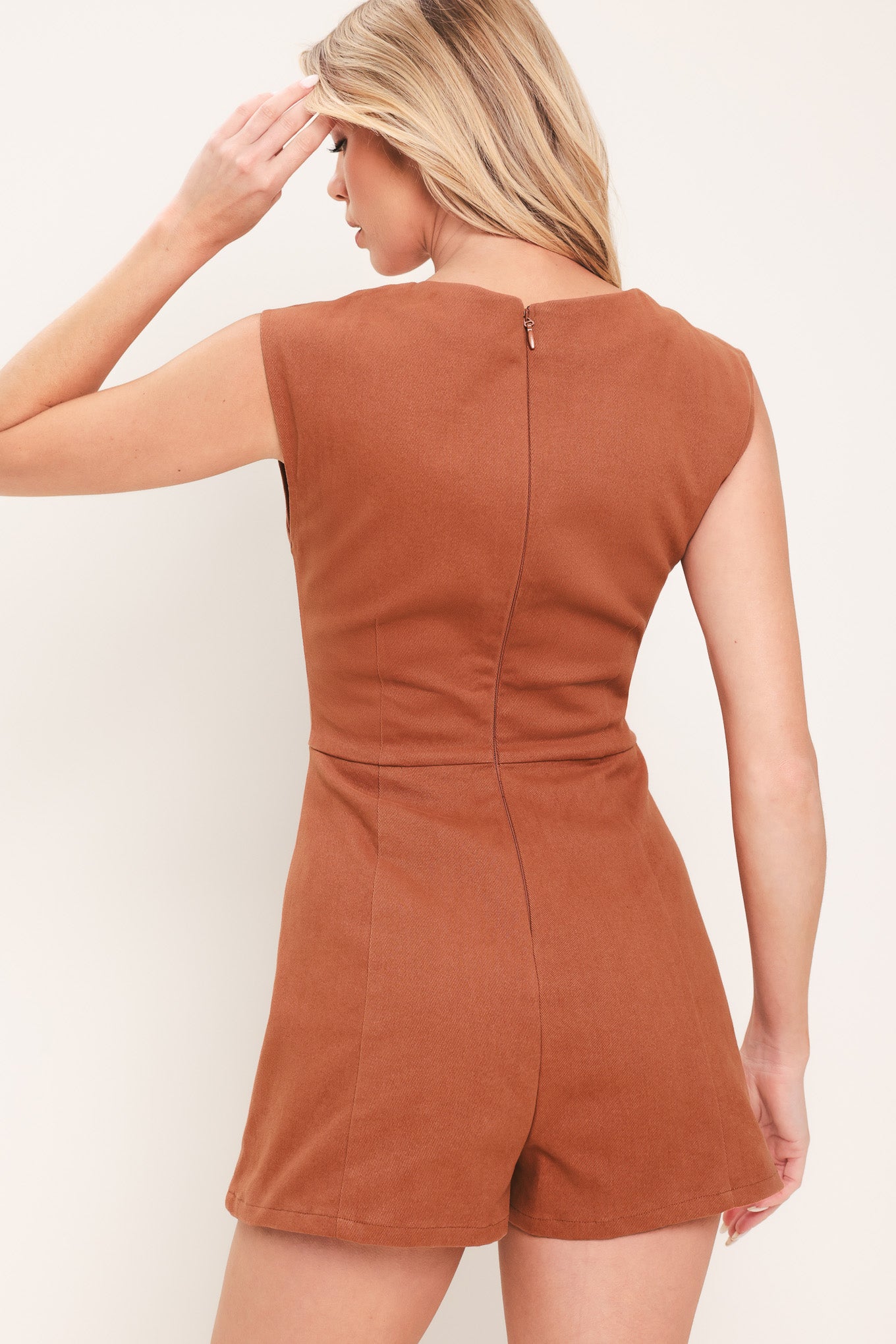 TERRACOTTA CHIC WOVEN ROMPER - Glamourous Grace