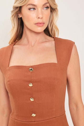 TERRACOTTA CHIC WOVEN ROMPER - Glamourous Grace