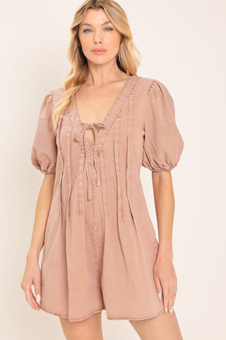 ENGLISH COUNTRYSIDE WOVEN ROMPER