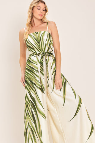 RESORT CANVAS WOVEN JUMPSUIT