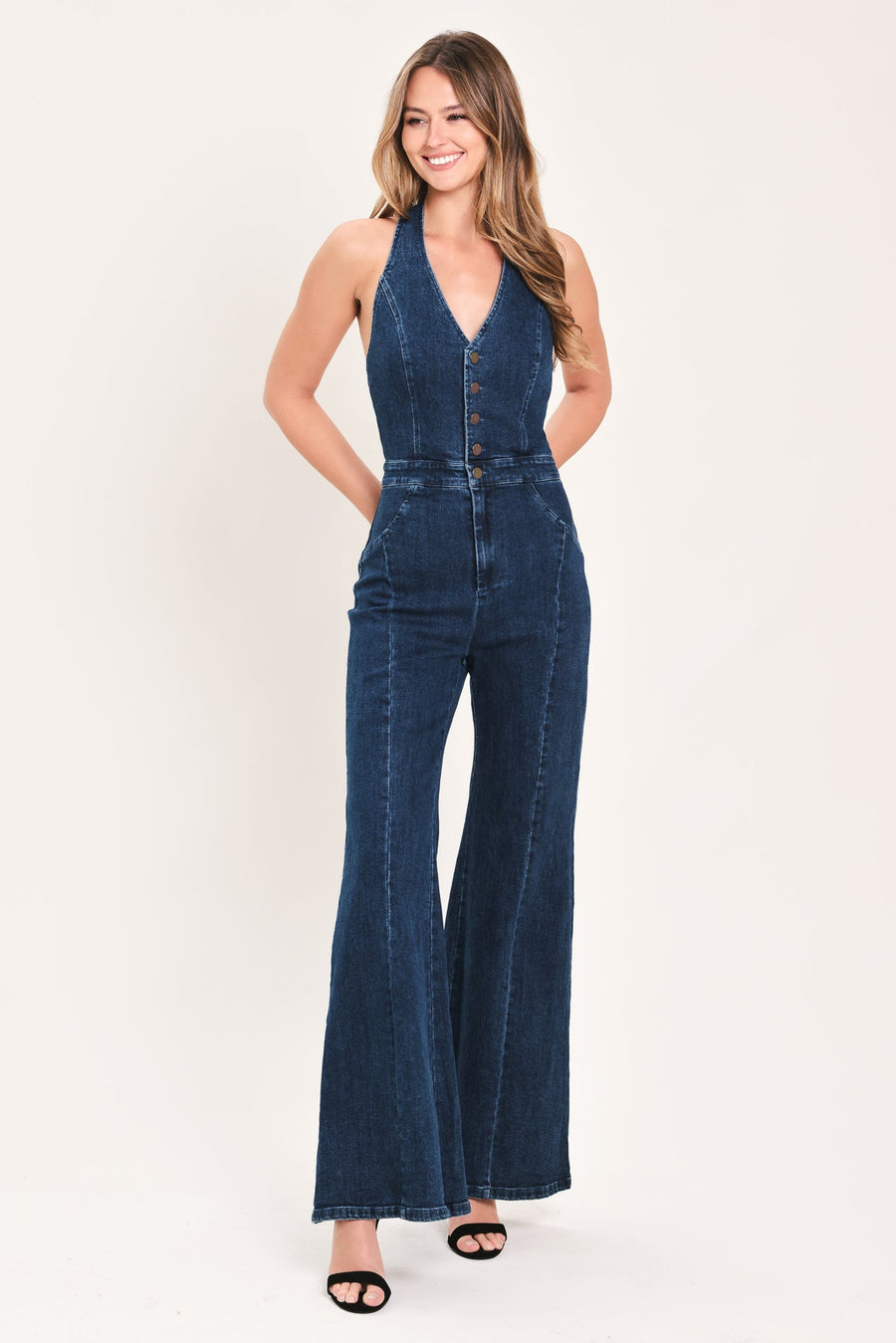 WESTBOUND BLUE SOUL DENIM JUMPSUIT - Glamourous Grace