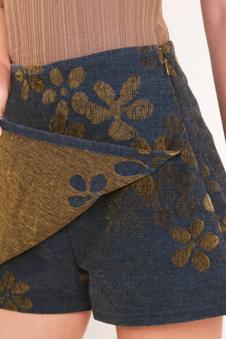 COPPER BLOSSOM WOVEN SKORT - Glamourous Grace