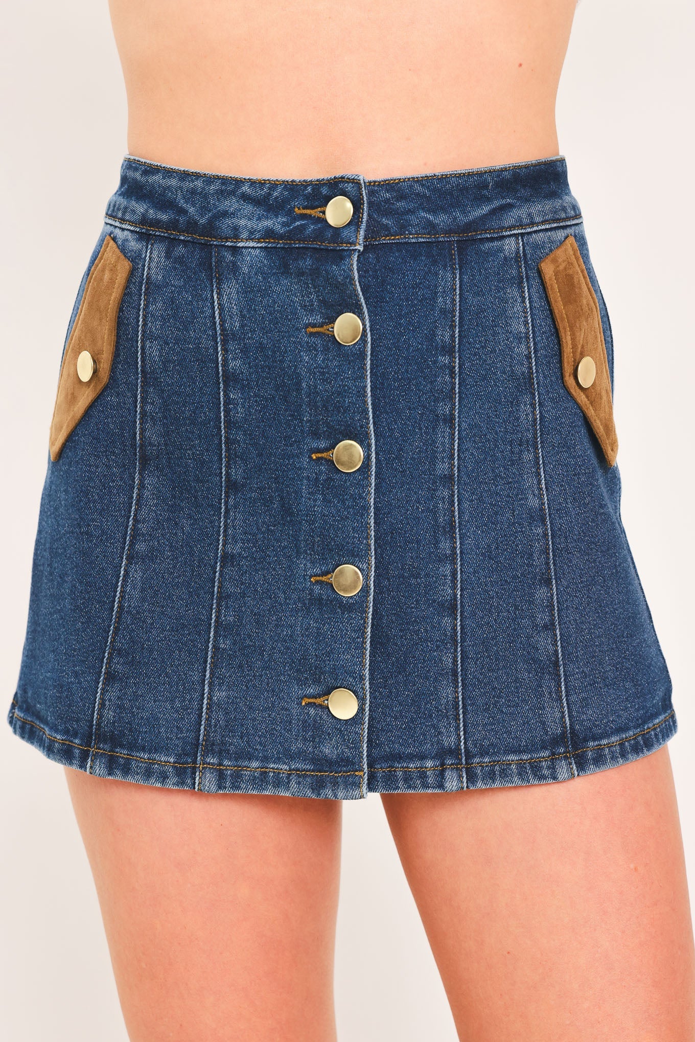 WESTERN POCKET DENIM SKORT - Glamourous Grace